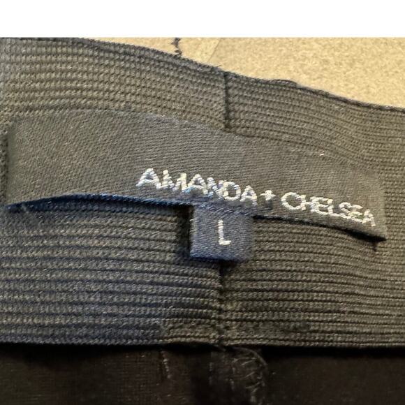 Women's Amanda & Chelsea Black Gray Pencil Straight Stretch Skirt - Picture 4 of 4